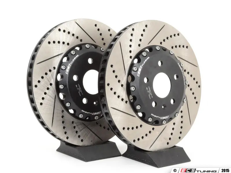 thumbnail image 2 of Triumph 208715 DG Cross Drilled Front Brake Discs – Pair – For Herald, Vitesse, Spitfire 2 of 5