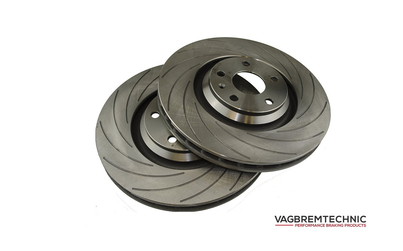 Vagbremtechnic Front Brake Kit - 4 Piston Brembo Caliper - 340x30mm OE 1 Piece Discs - PQ35 / MQB - Image 6