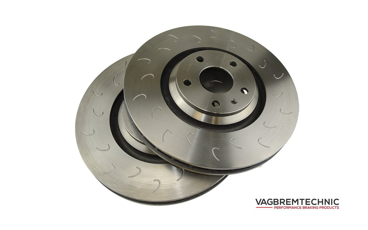 Vagbremtechnic Front Brake Kit - 4 Piston Brembo Caliper - 340x30mm OE 1 Piece Discs - PQ35 / MQB - Image 3